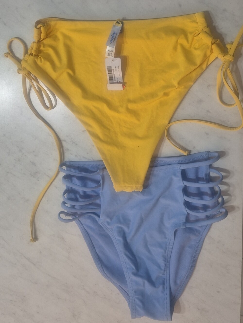 La Vie En Rose Yellow & Light Blue Two-Piece Bikini Set